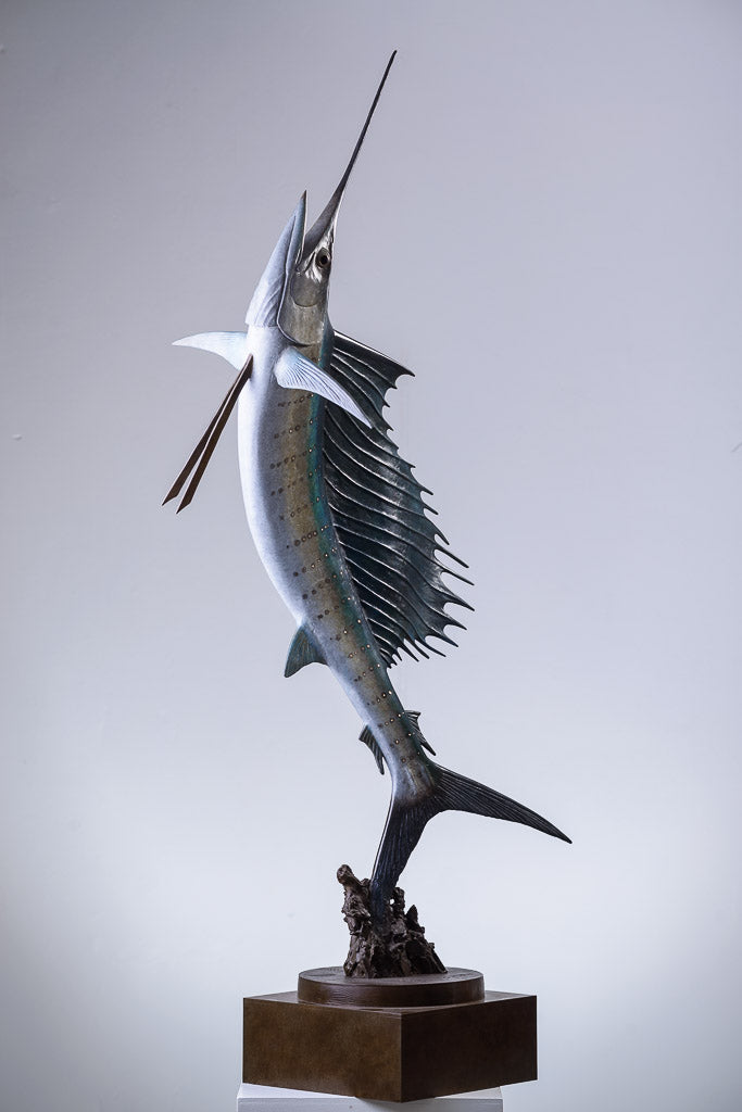 Chris Bladen Leaping Sailfish Bronze Sculpture | Tailwaters Fly Fishing