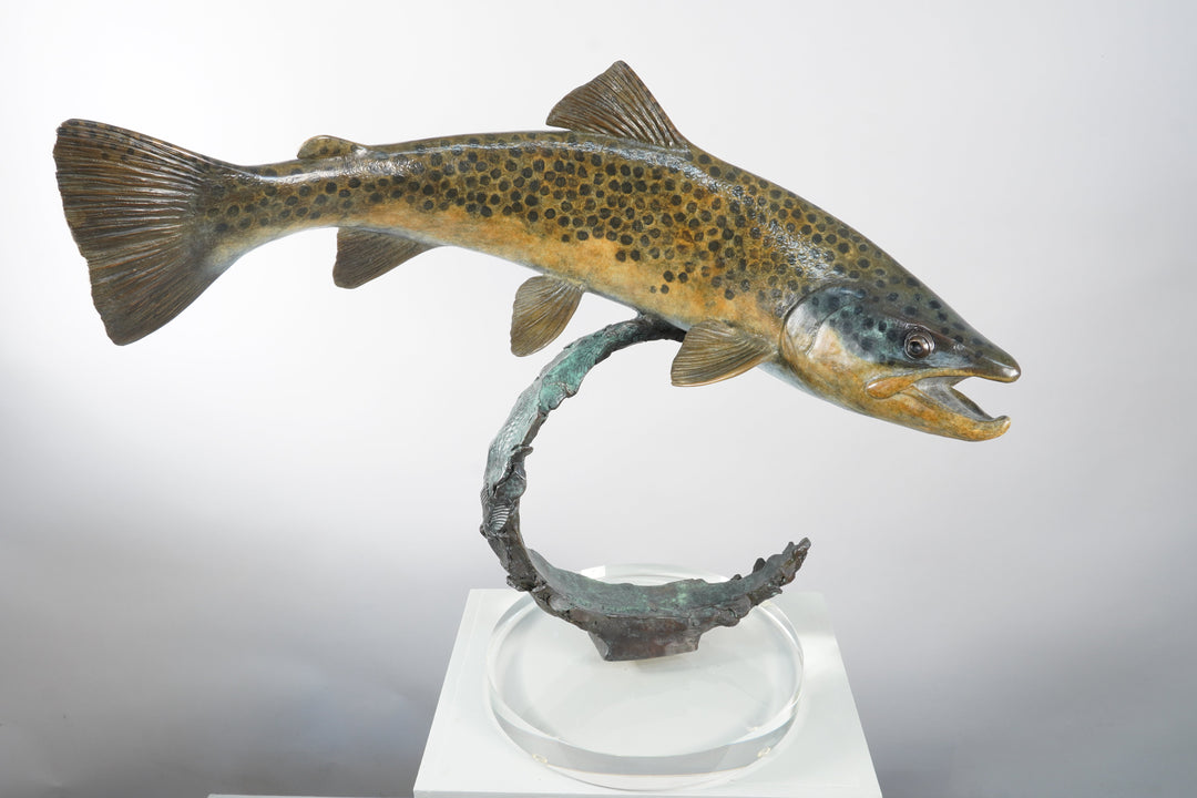 Chris Bladen Riverdance - Brown Trout Bronze Sculpture | Tailwaters Fly Fishing