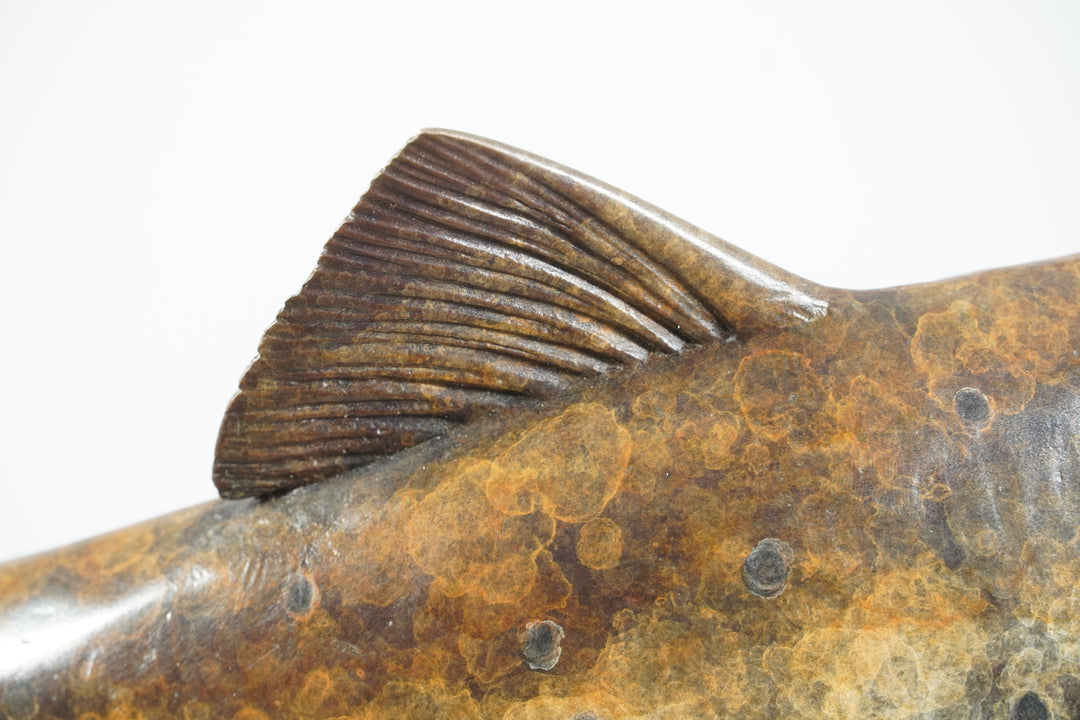 Chris Bladen Trout Over Pebble Bed Bronze Sculpture | Tailwaters Fly Fishing