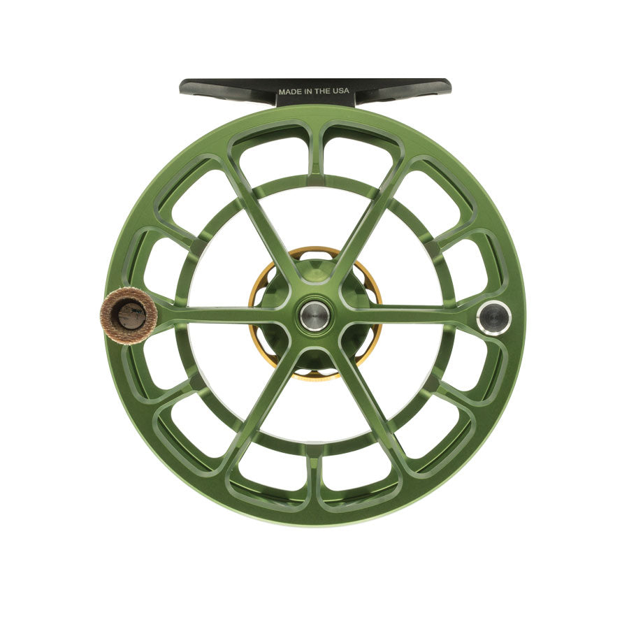 Ross Reels Evolution LTX, Matte Olive, back view