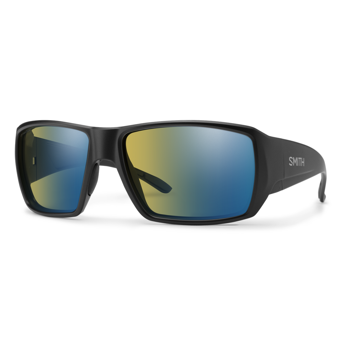 Smith Guide's Choice S Sunglasses - ChromaPop Glass Polarchromic Yellow Blue Mirror / Matte Black