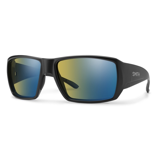 Smith Guide's Choice S Sunglasses - ChromaPop Glass Polarchromic Yellow Blue Mirror / Matte Black