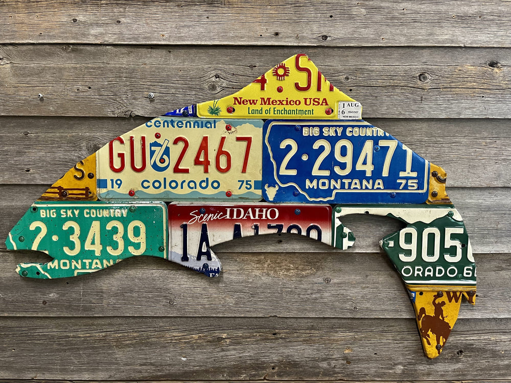 Yellowstone Trout License Plate Art | Tailwaters Fly Fishing