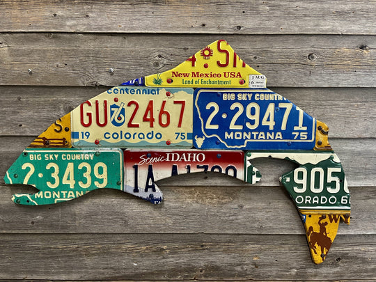 Yellowstone Trout License Plate Art | Tailwaters Fly Fishing