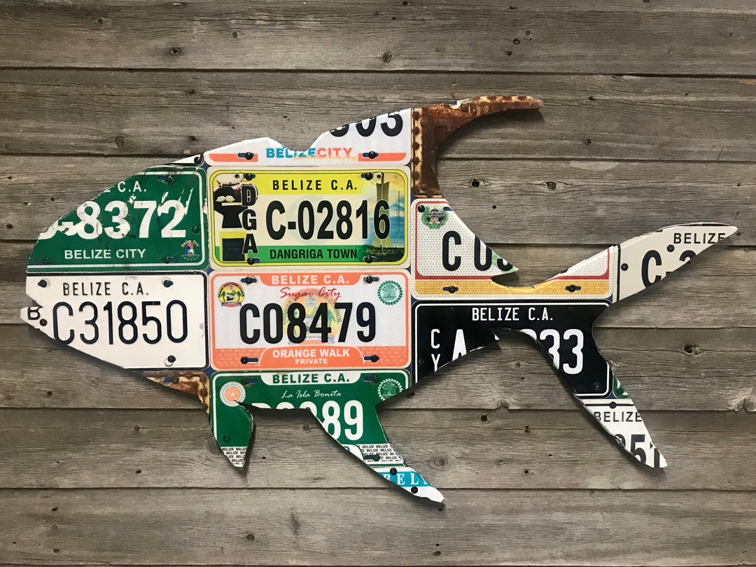 Belize Permit License Plate Art | Tailwaters Fly Fishing