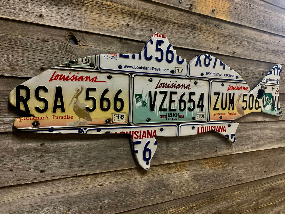 Louisiana Redfish License Plate Art | Tailwaters Fly Fishing