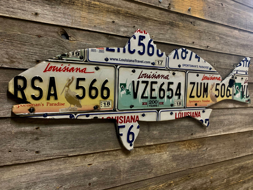Louisiana Redfish License Plate Art | Tailwaters Fly Fishing