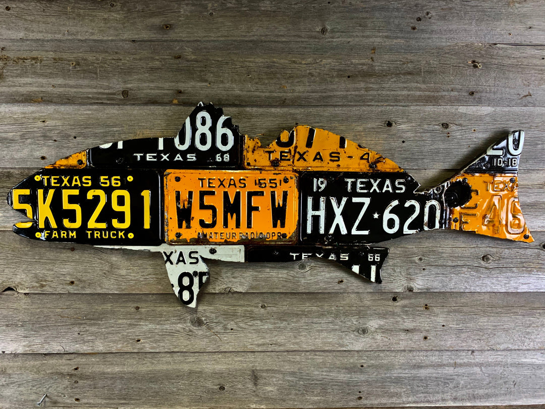 Texas Redfish License Plate Art | Tailwaters Fly Fishing