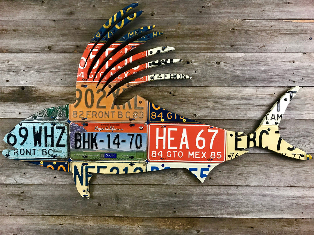 Mexico Roosterfish License Plate Art | Tailwaters Fly Fishing