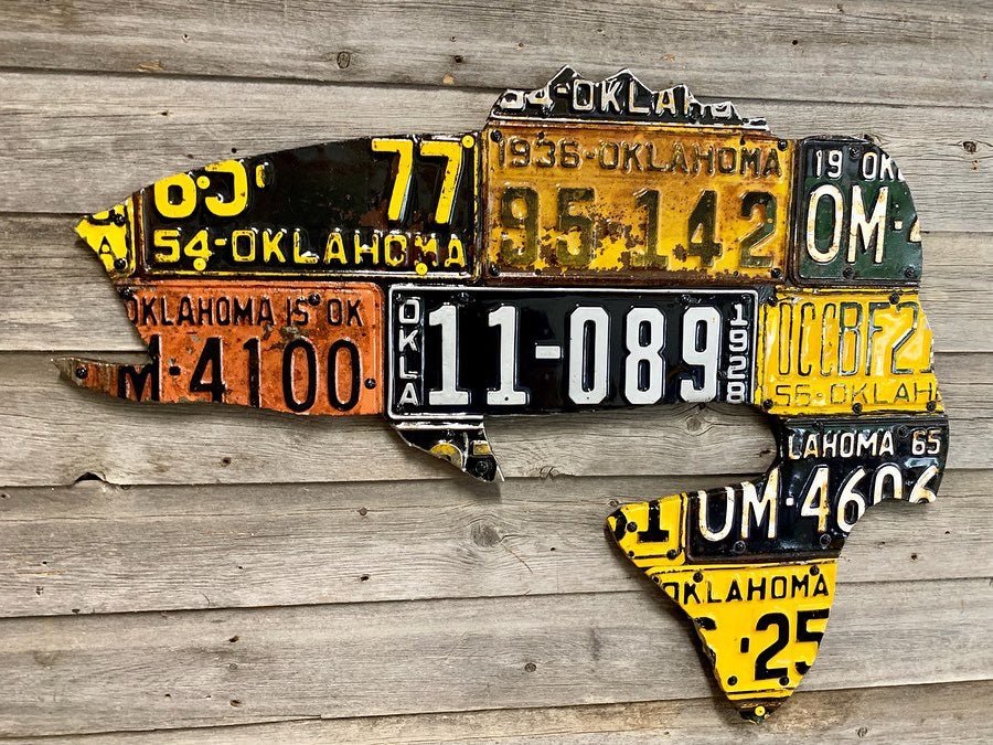 Oklahoma Largemouth Bass License Plate Art | Tailwaters Fly Fishing