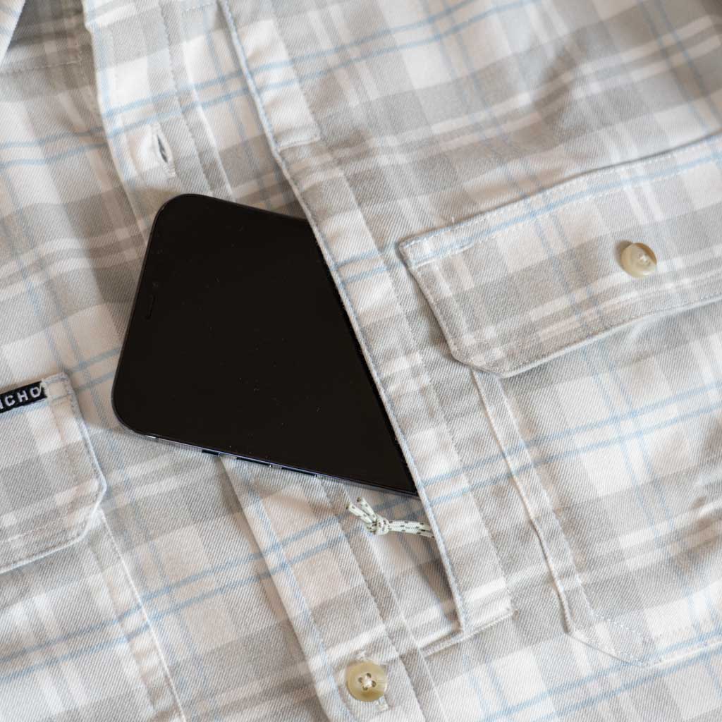 Poncho The Snowcat Long Sleeve Shirt, Zippocket, close-up