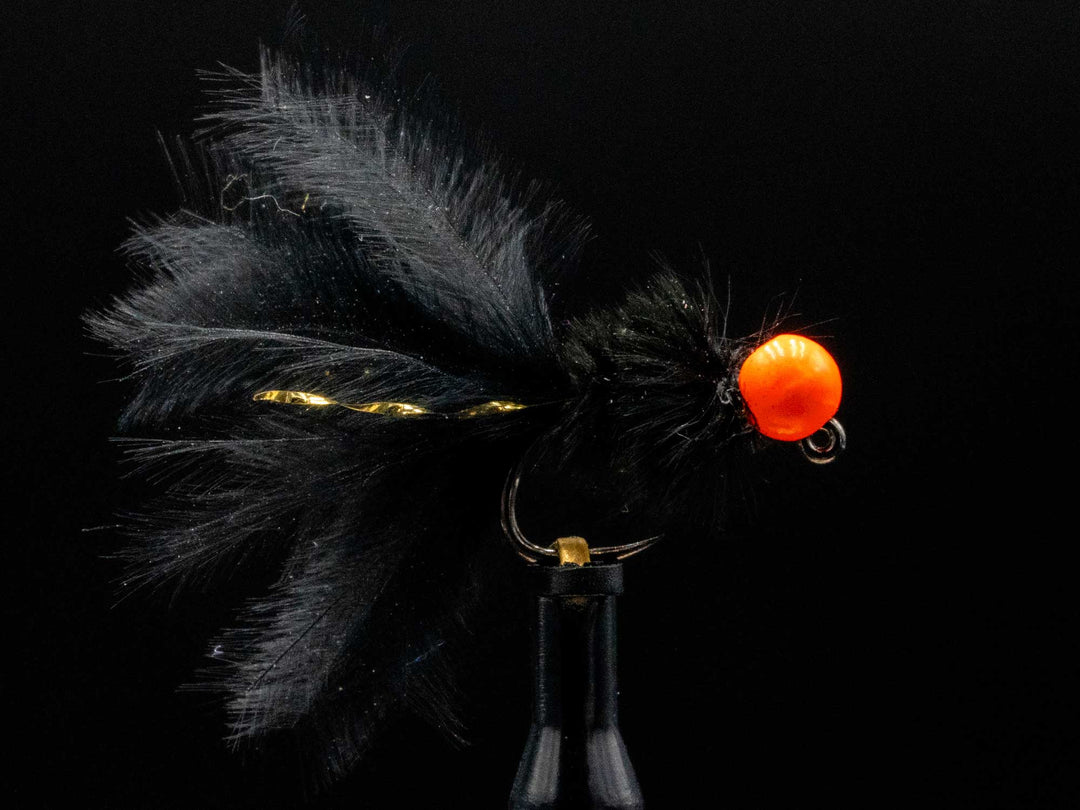 Yakoda Supply Yakoda Micro Bugger (3-Pack), Black with Orange Bead