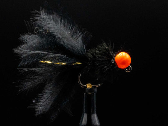 Yakoda Supply Yakoda Micro Bugger (3-Pack), Black with Orange Bead