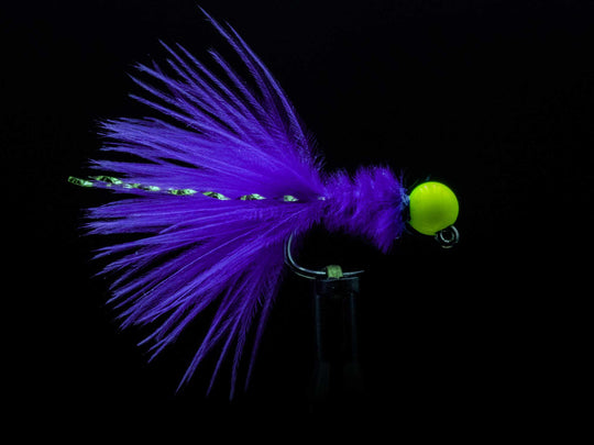 Yakoda Supply Yakoda Micro Bugger (3-Pack), Purple with Chartreuse Bead