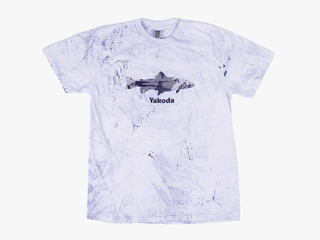 Trippy Trout Pigment Dyed Tee – Purple Blast | Tailwaters Fly Fishing