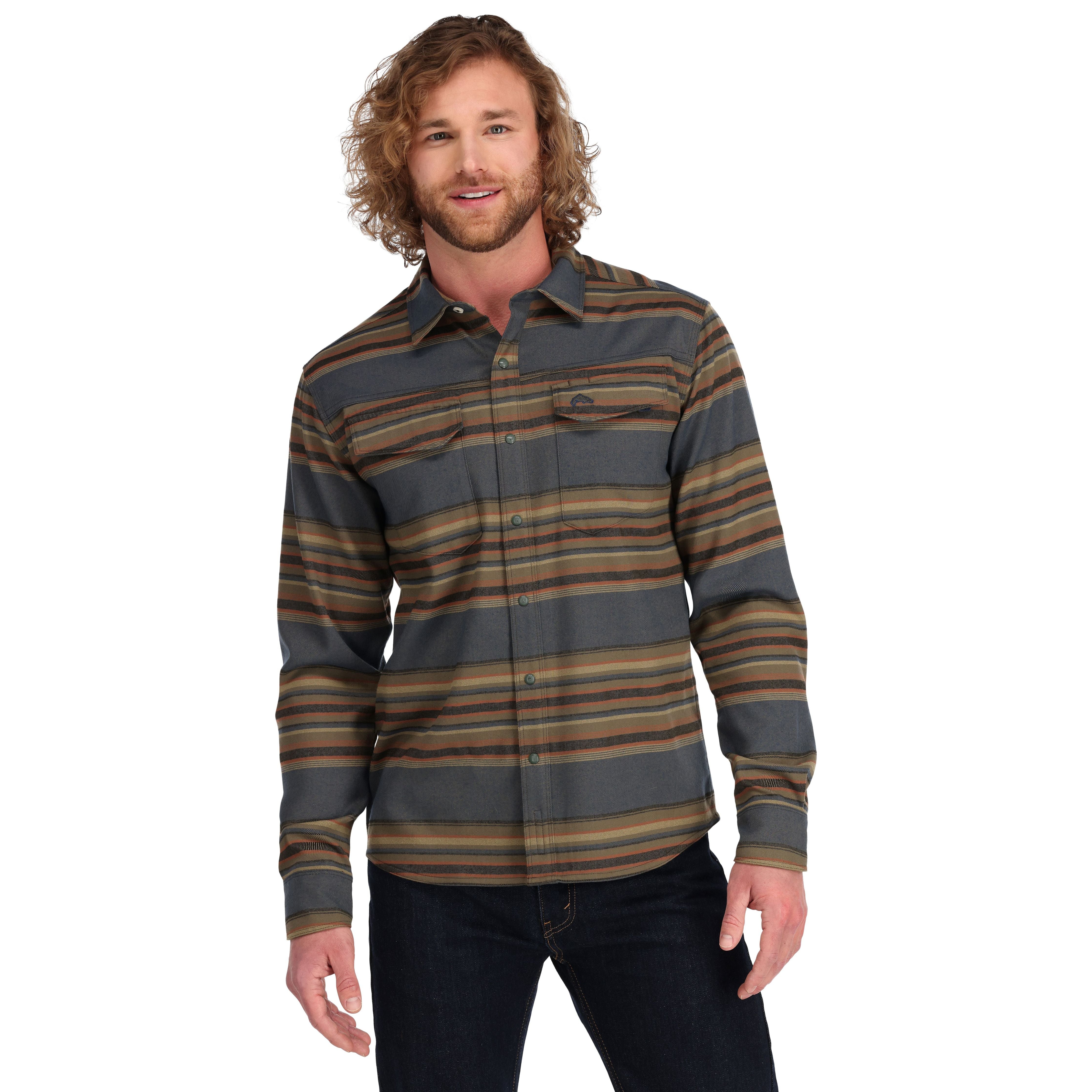 Simms Gallatin Flannel LS Shirt Multicolored Stripe Image 03