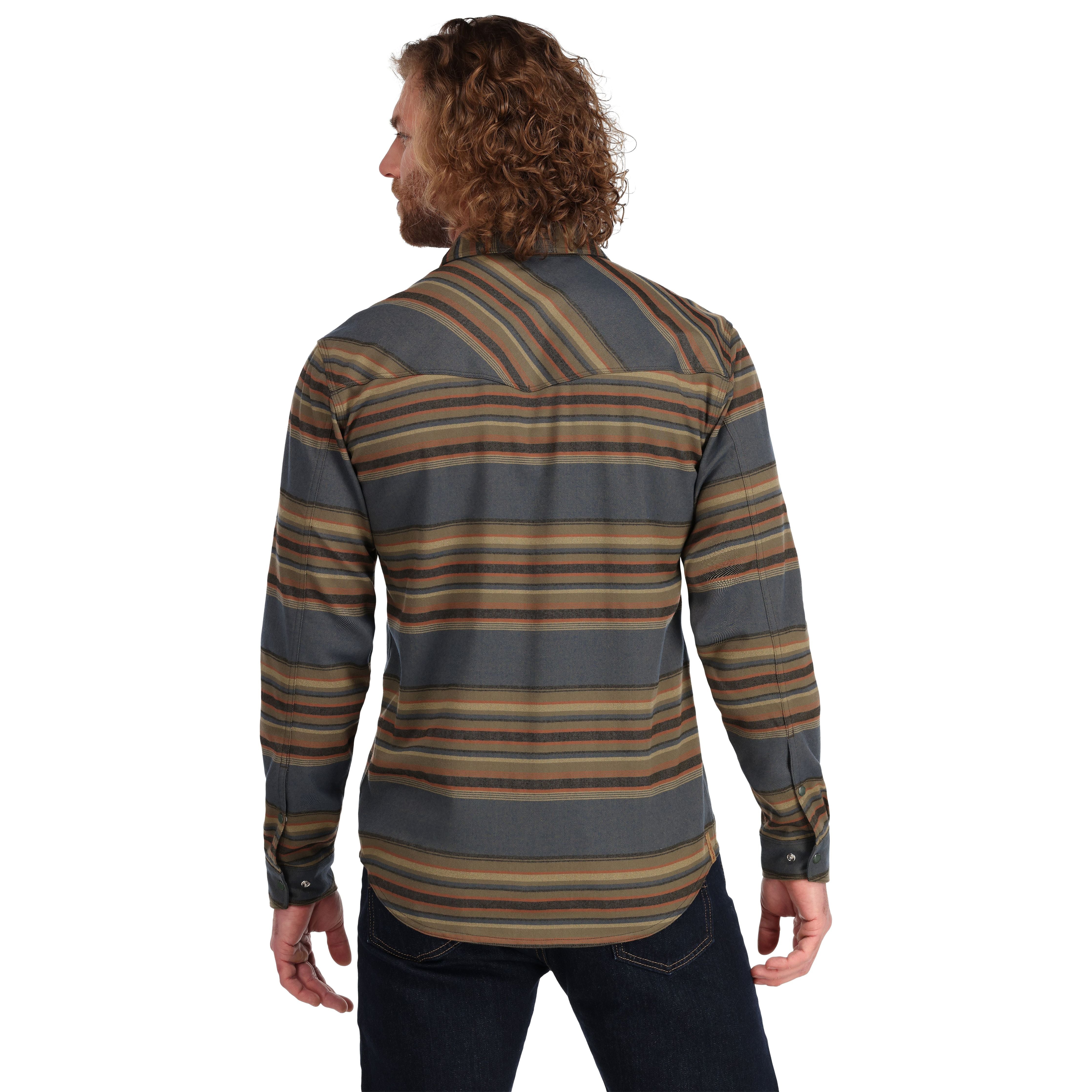 Simms Gallatin Flannel LS Shirt Multicolored Stripe Image 04