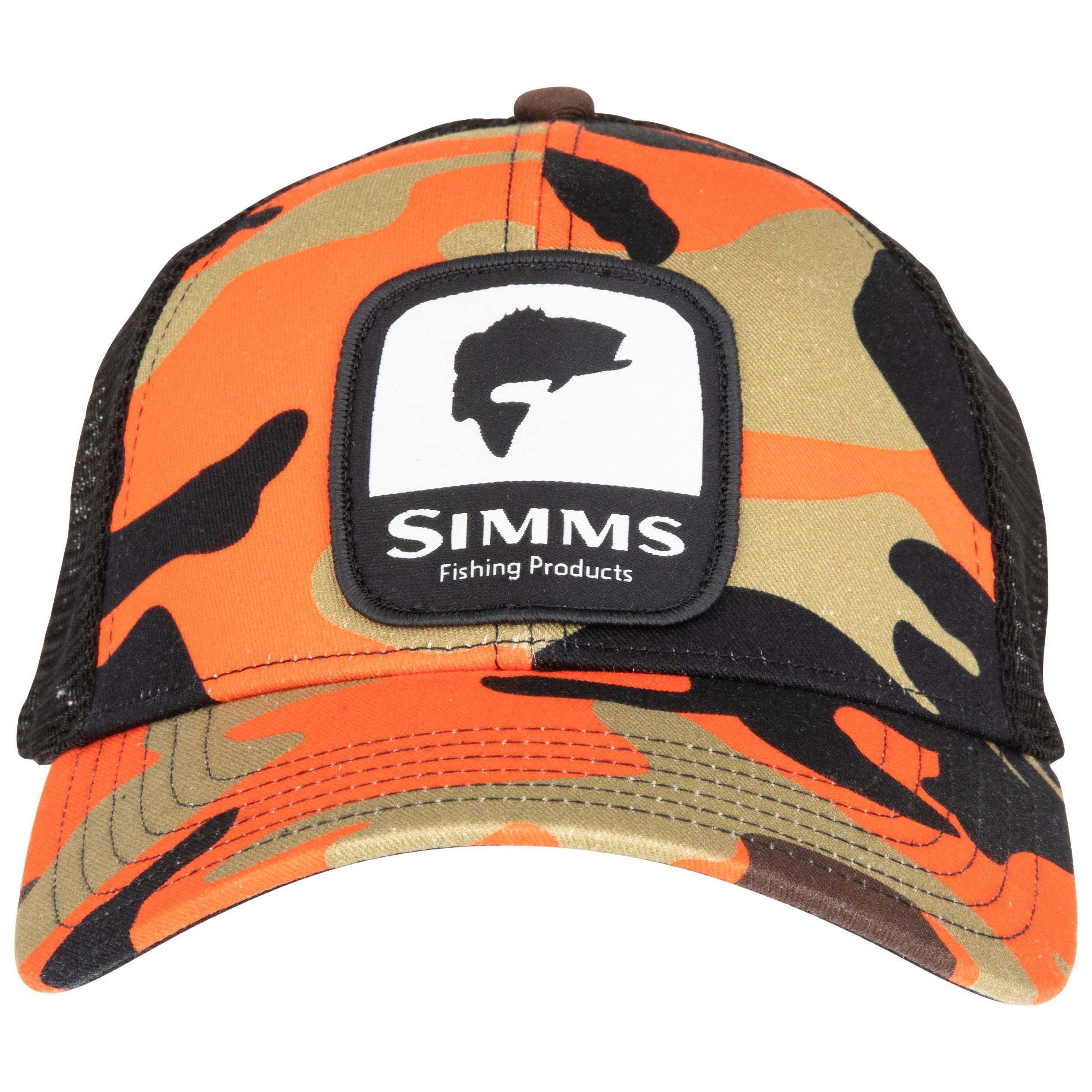Simms Bass Patch Trucker Woodland Camo Flame Image 02