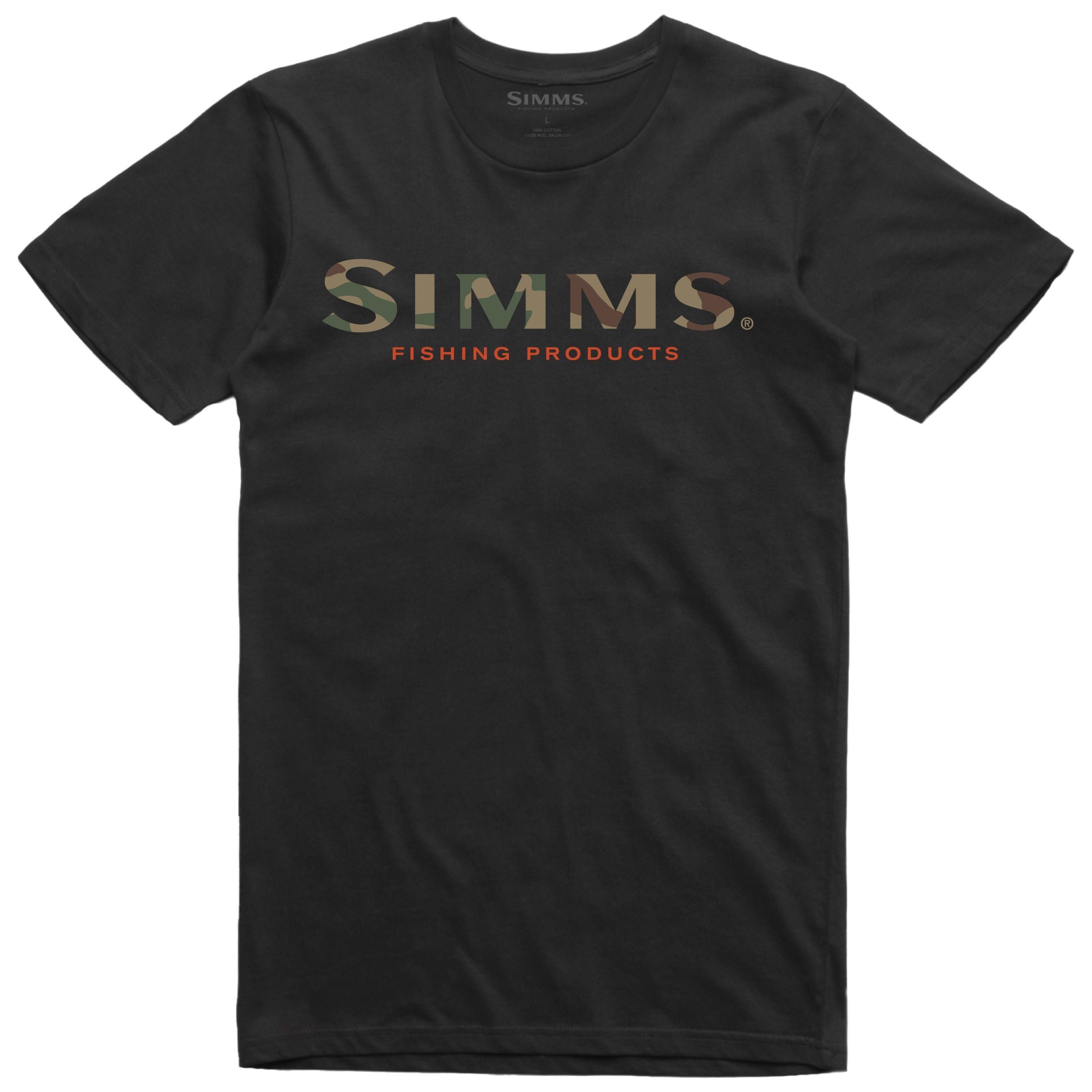 Simms Logo T-Shirt Black Image 01