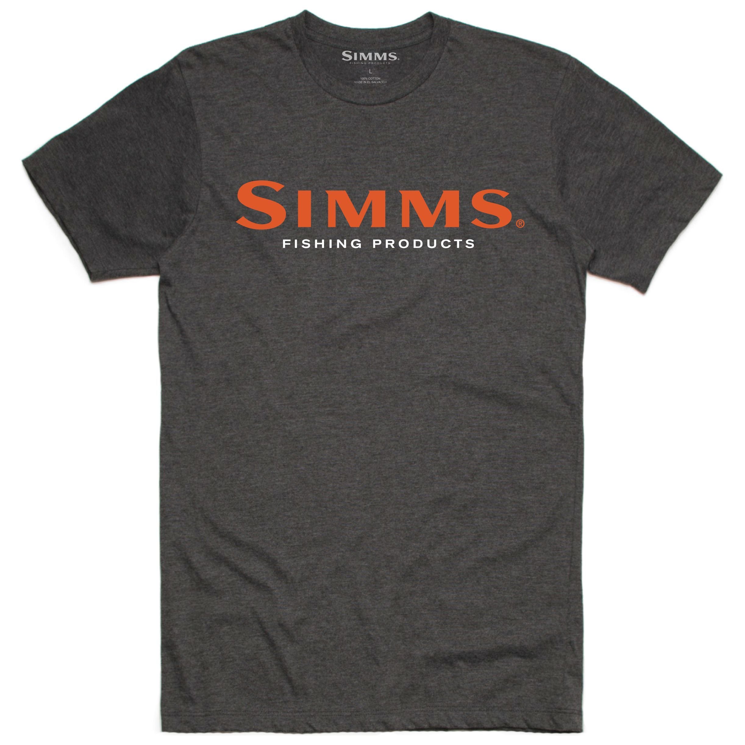 Simms Logo T-Shirt Charcoal Heather Image 01