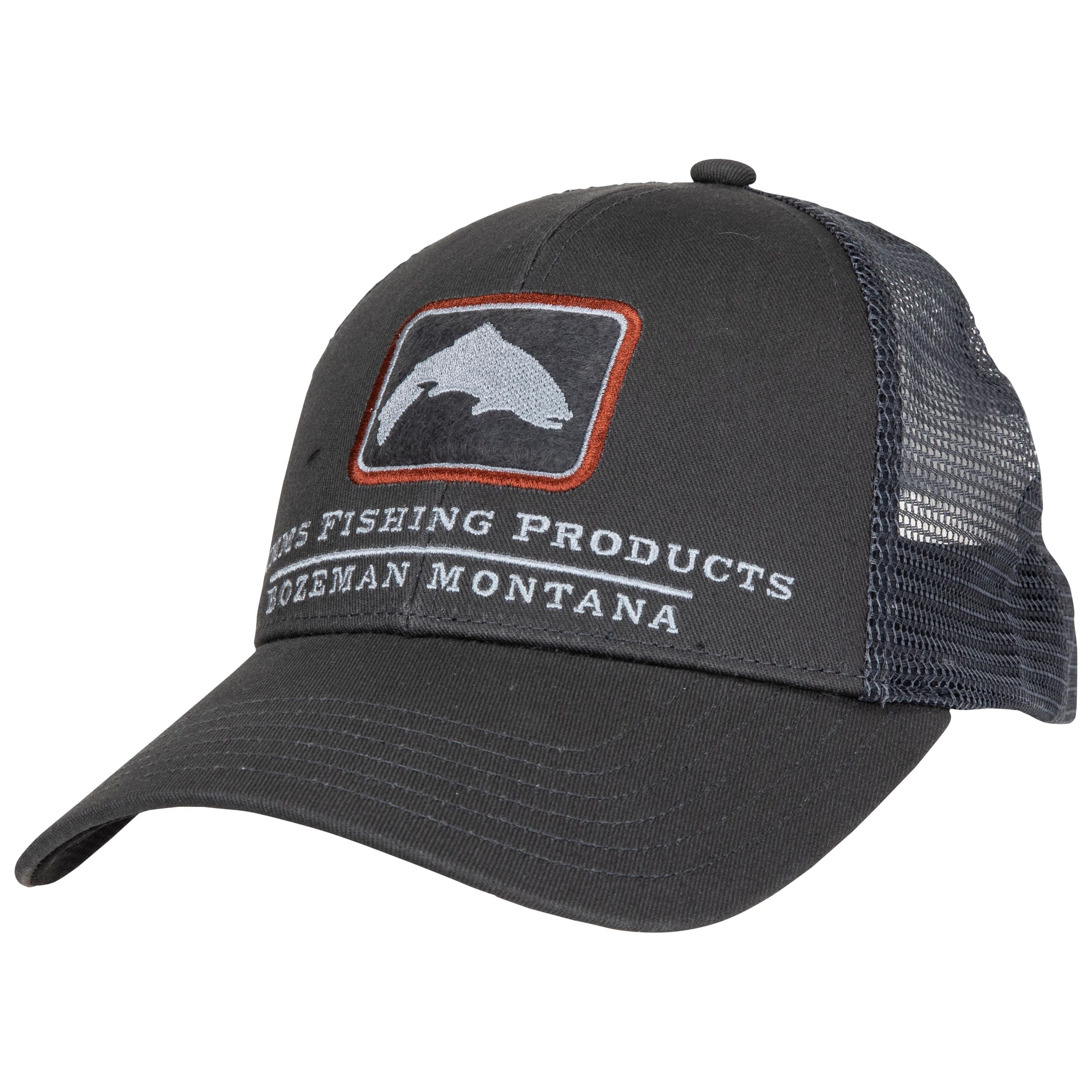 Simms Small Fit Trout Icon Trucker Carbon Image 01