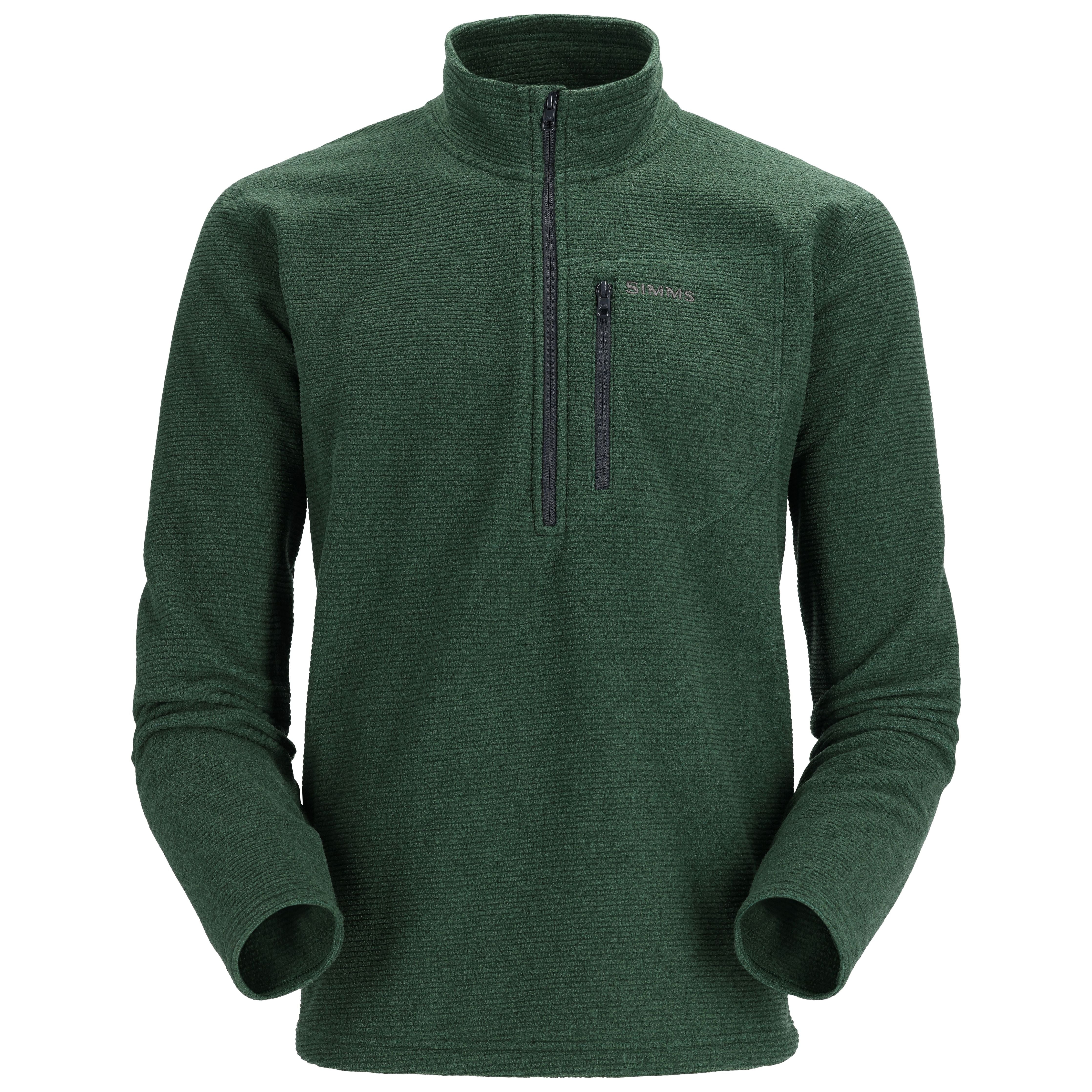 Simms Rivershed Quarter Zip Forest Image 01