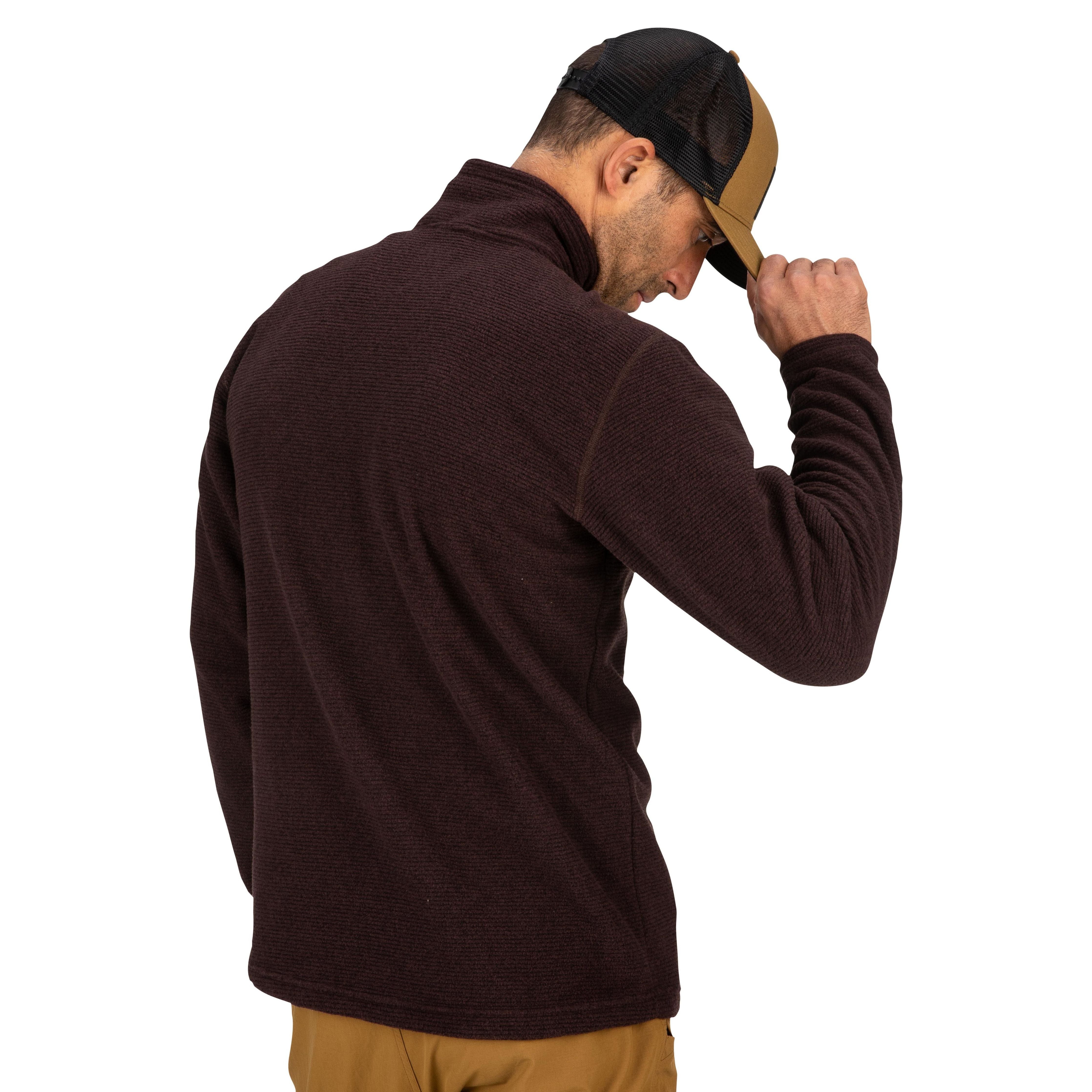 Simms Rivershed Quarter Zip Mahogany Image 05