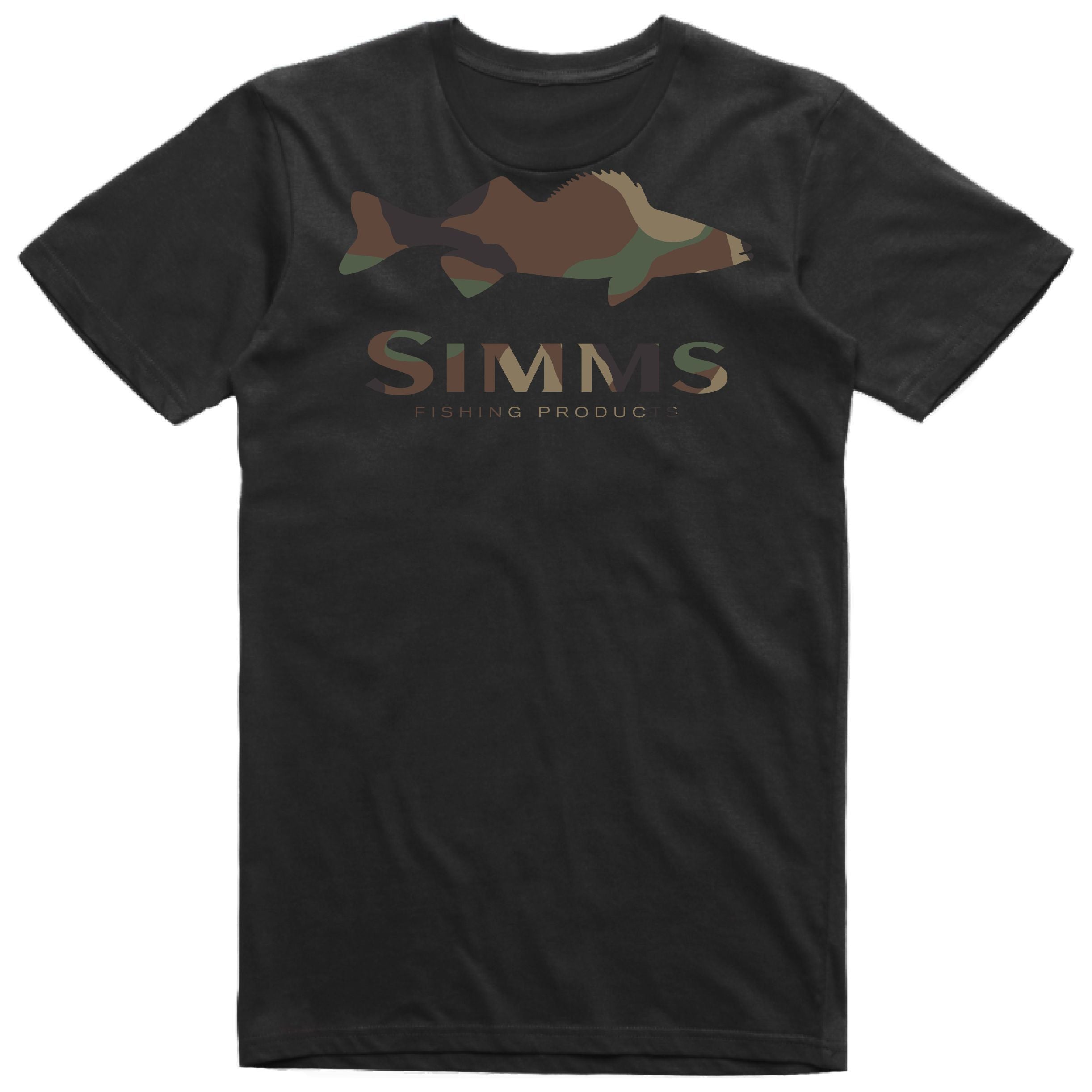 Simms Walleye Logo T-Shirt Black Image 01