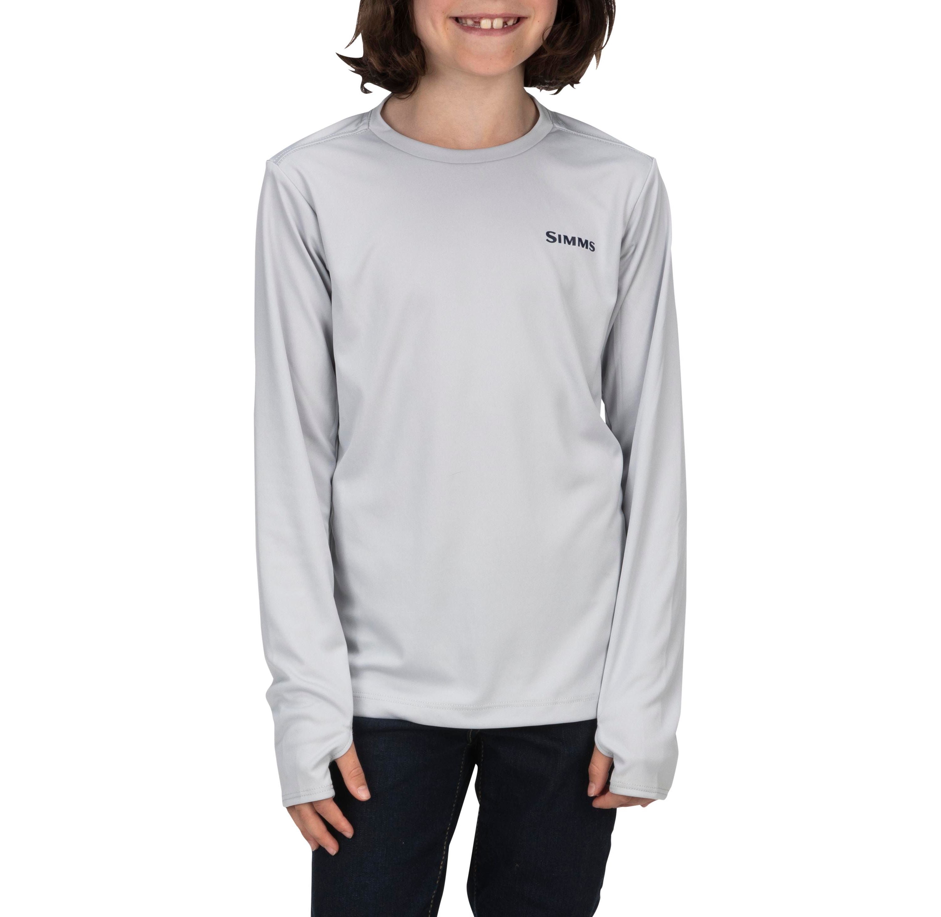 Simms Kid's Solar Tech Crew Neck Sterling Image 03