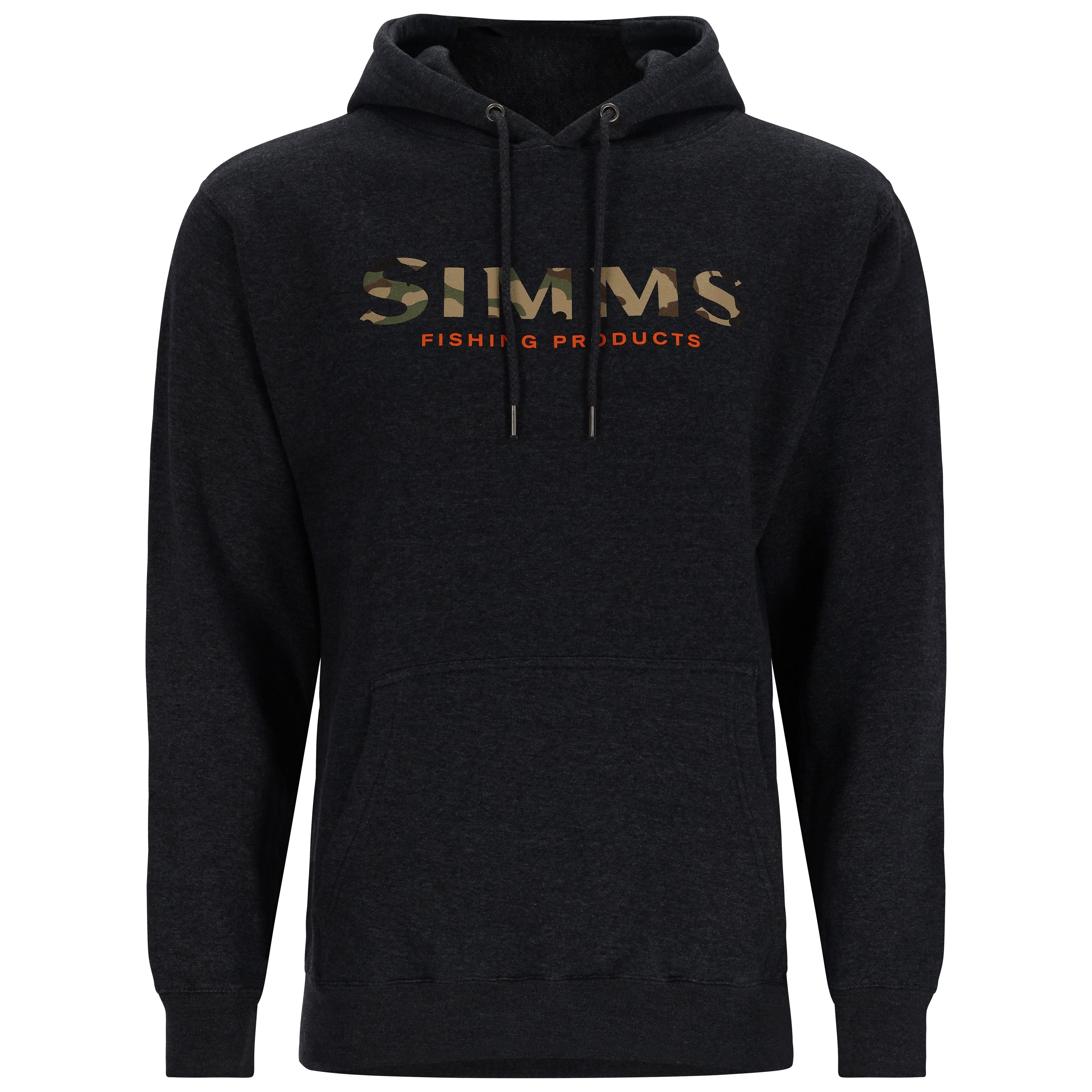 Simms Logo Hoody Charcoal Heather Image 01