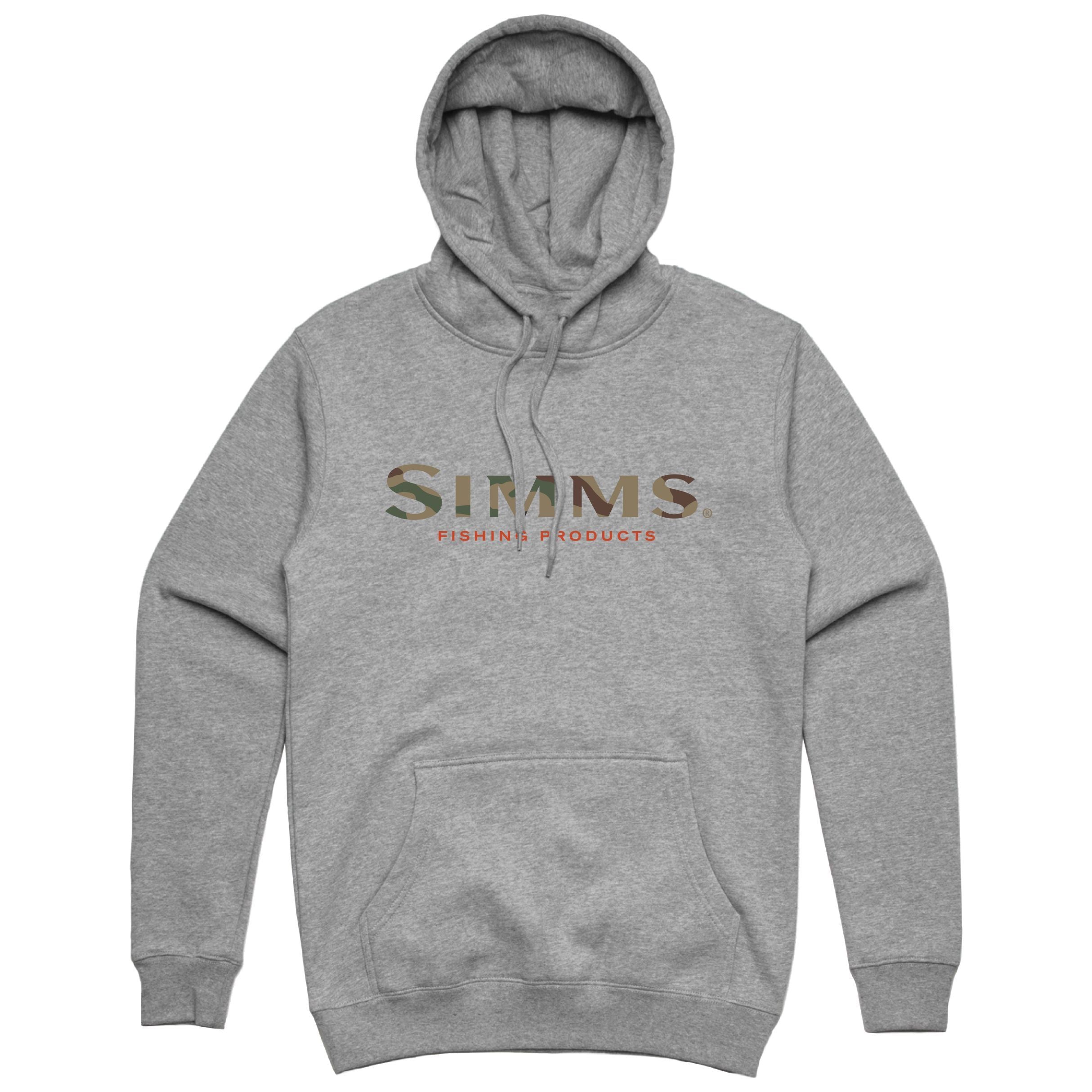 Simms Logo Hoody Grey Heather Image 01