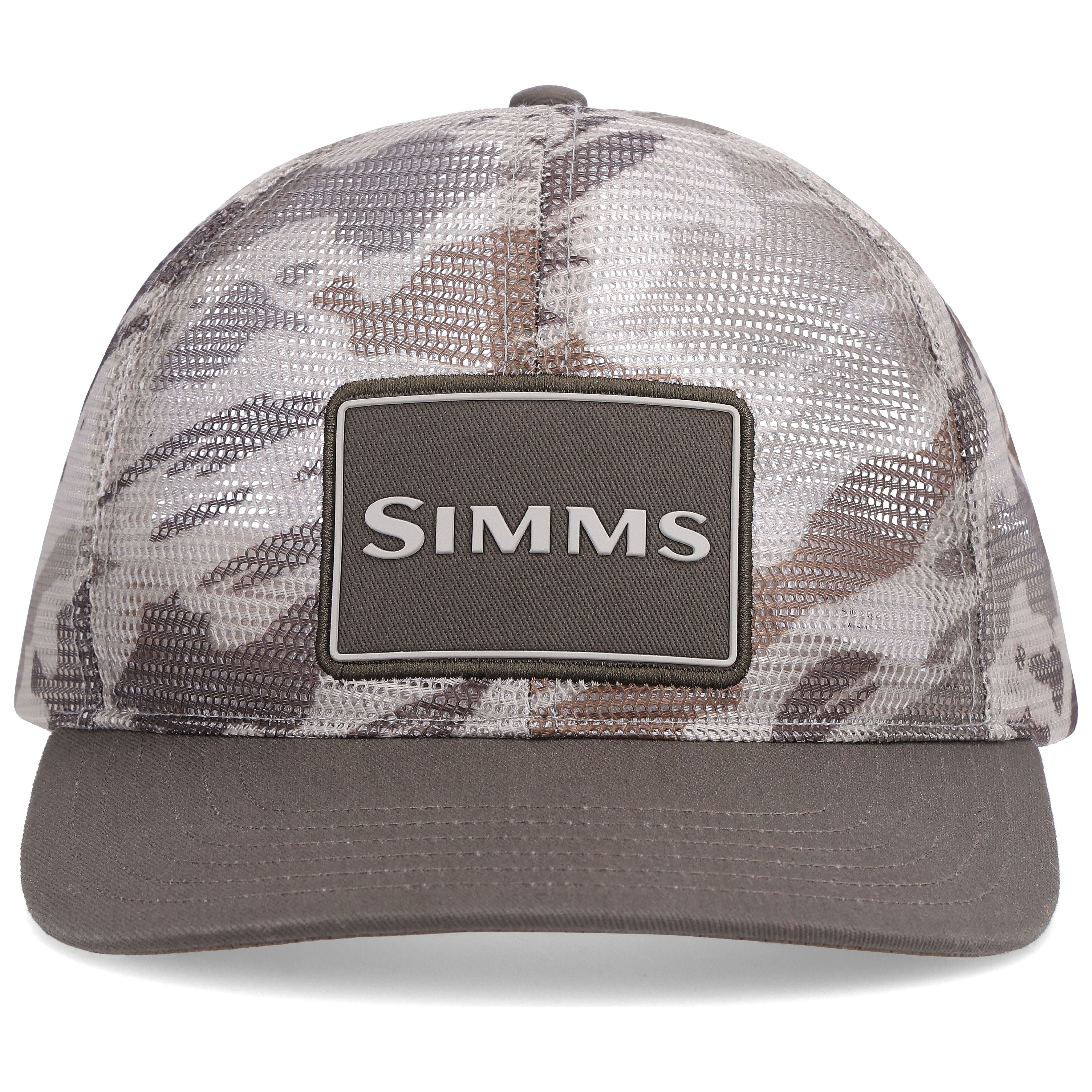 Simms Mesh All-Over Trucker Ghost Camo Stone Image 01
