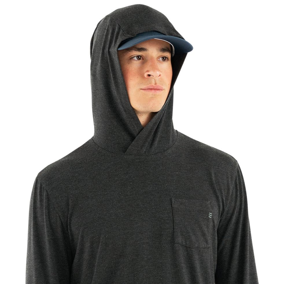 Free Fly Bamboo Crossover Hoody Heather Black Image 4