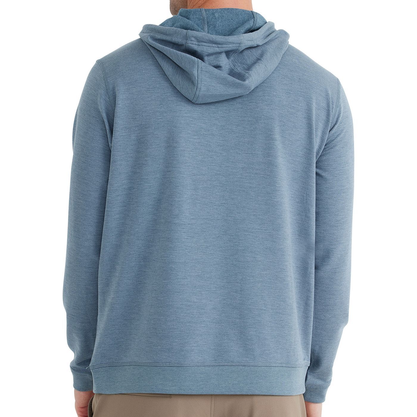 Free Fly Bamboo Fleece Pullover Hoody Heather Blue Current Image 2