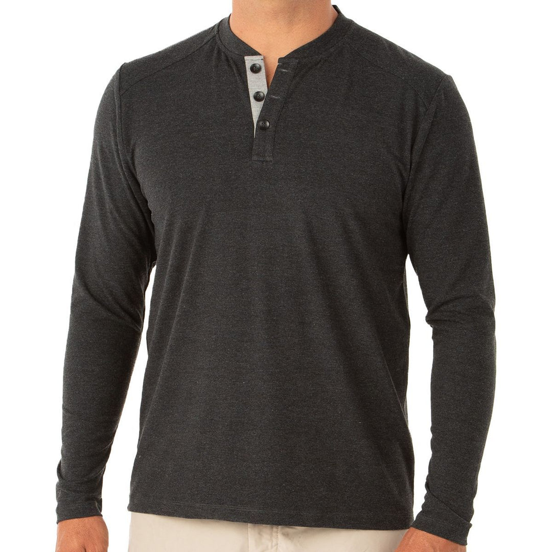 Free Fly Apparel Men's Bamboo Flex Long Sleeve Henley | Tailwaters Fly Fishing