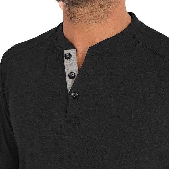 Free Fly Apparel Men's Bamboo Flex Long Sleeve Henley | Tailwaters Fly Fishing