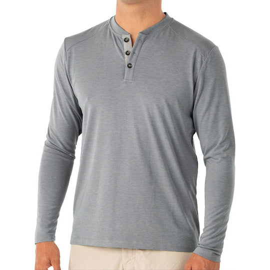 Free Fly Apparel Men's Bamboo Flex Long Sleeve Henley | Tailwaters Fly Fishing