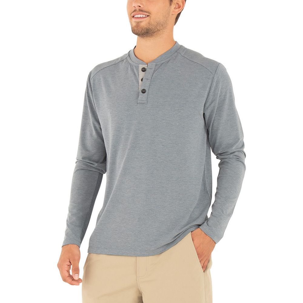 Free Fly Apparel Men's Bamboo Flex Long Sleeve Henley | Tailwaters Fly Fishing