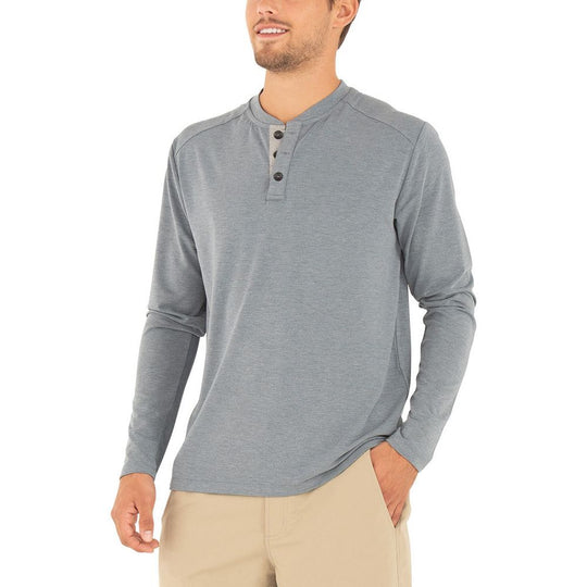 Free Fly Apparel Men's Bamboo Flex Long Sleeve Henley | Tailwaters Fly Fishing