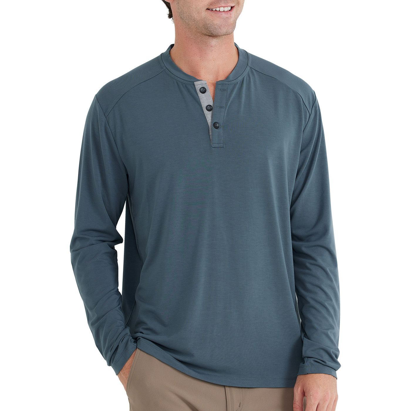 Free Fly Bamboo Flex Henley Midnight Image 1