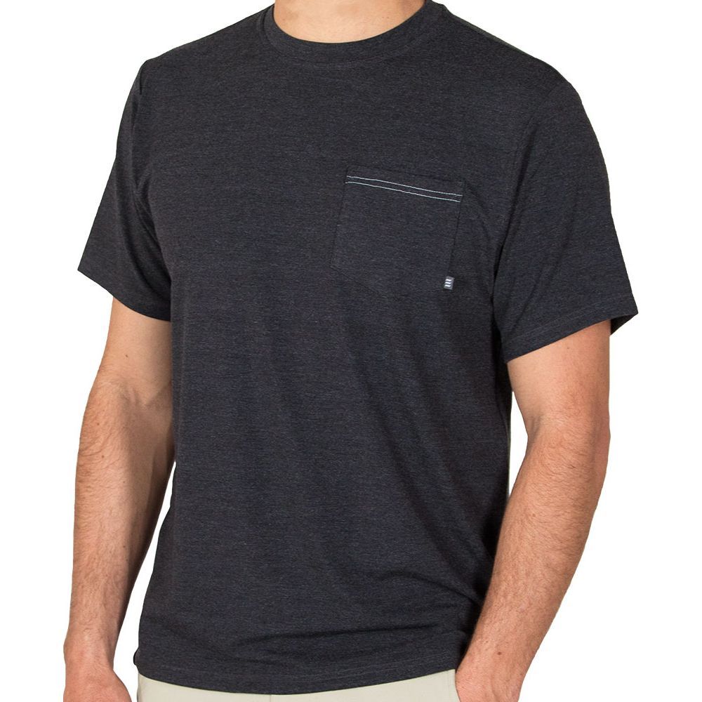 Free Fly Bamboo Flex Pocket Tee Heather Black Image 1