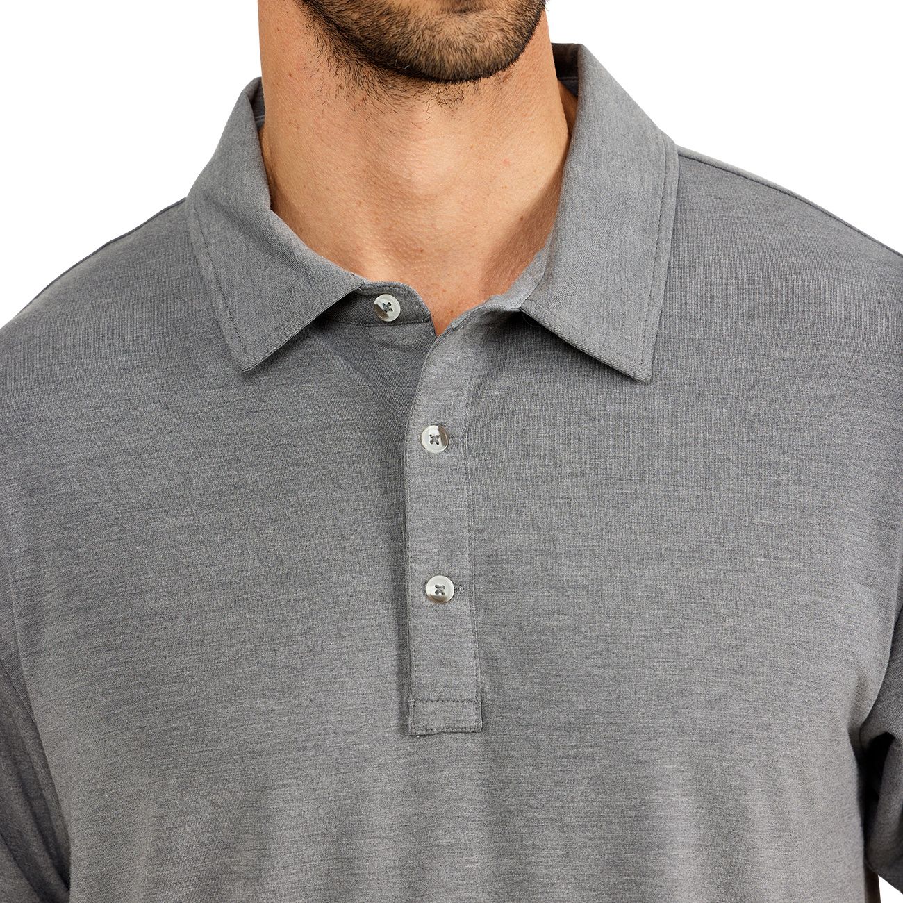 Free Fly Bamboo Flex Polo Heather Graphite Image 3