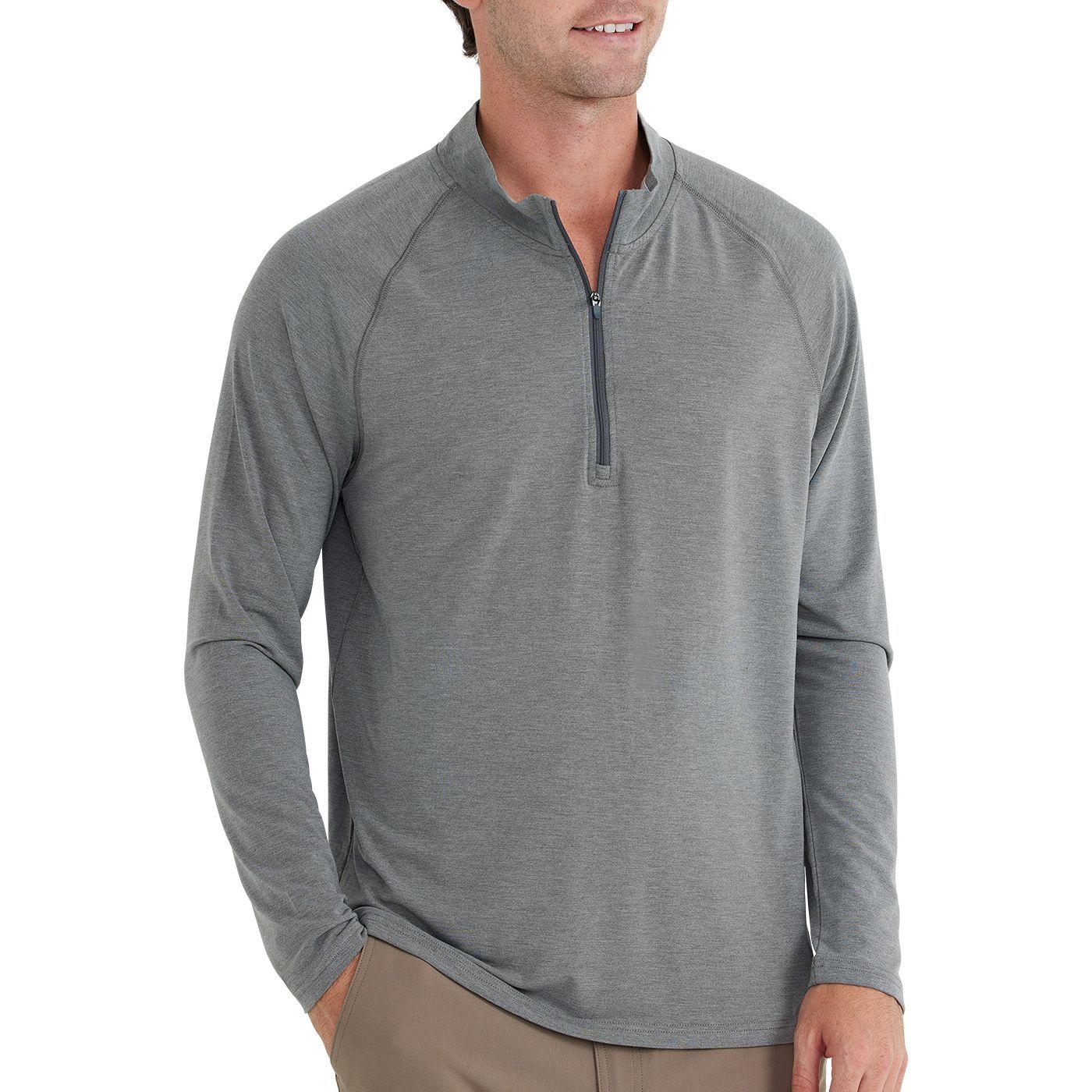 Free Fly Bamboo Flex Quarter Zip Heather Graphite Image 1