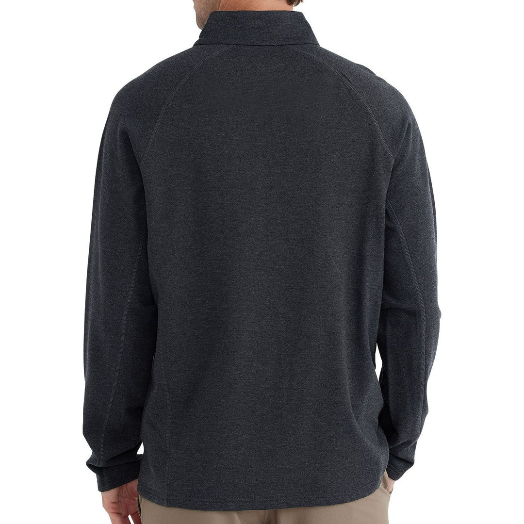 Free Fly Bamboo Heritage Fleece Quarter Zip Heather Black Image 2