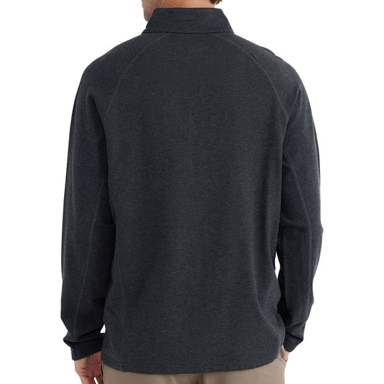 Free Fly Bamboo Heritage Fleece Quarter Zip Heather Black Image 2