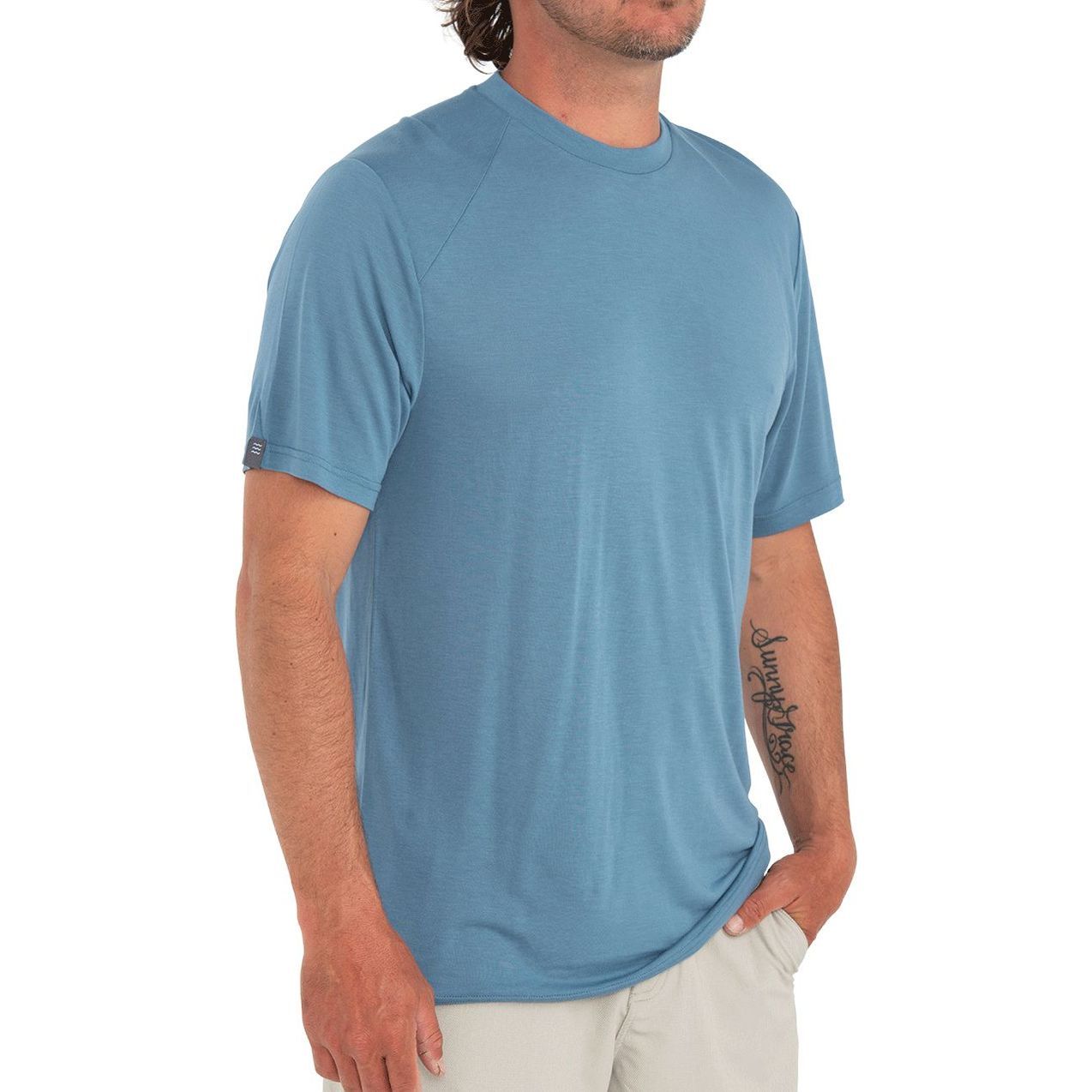 Free Fly Bamboo Lightweight Drifer Tee Cape Blue Image 1