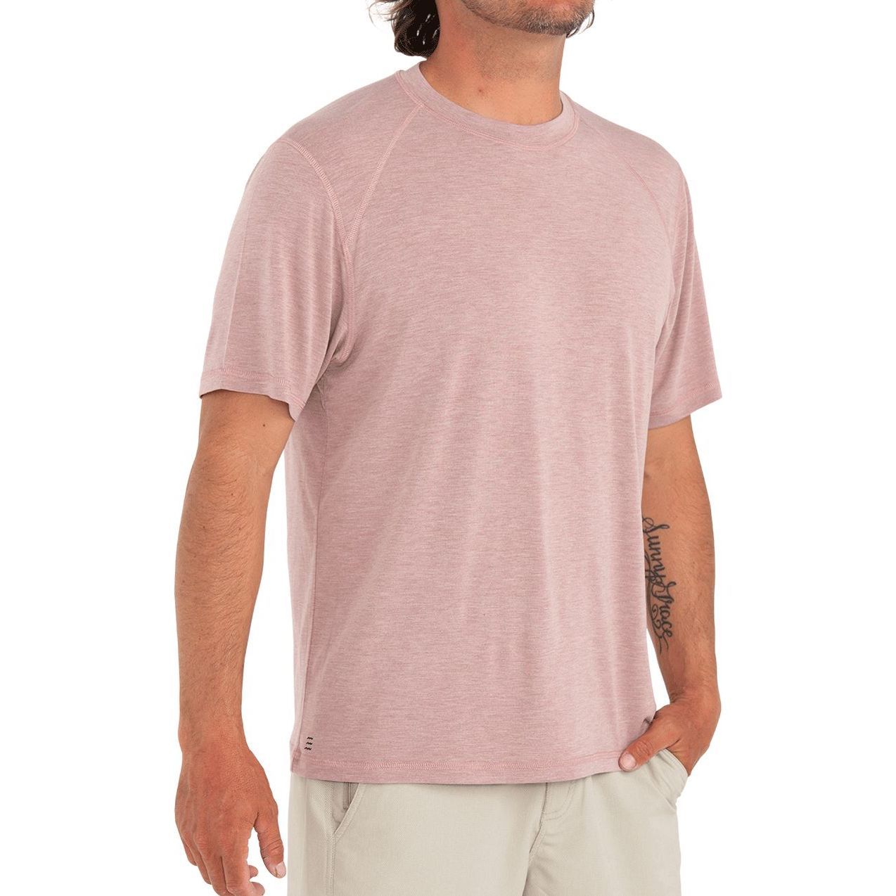 Free Fly Bamboo Motion Tee Heather Adobe Red Image 1