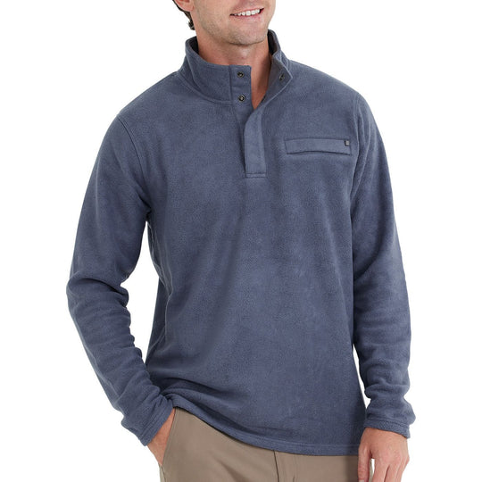 Free Fly Bamboo Polar Fleece Snap Pullover Indigo Image 1