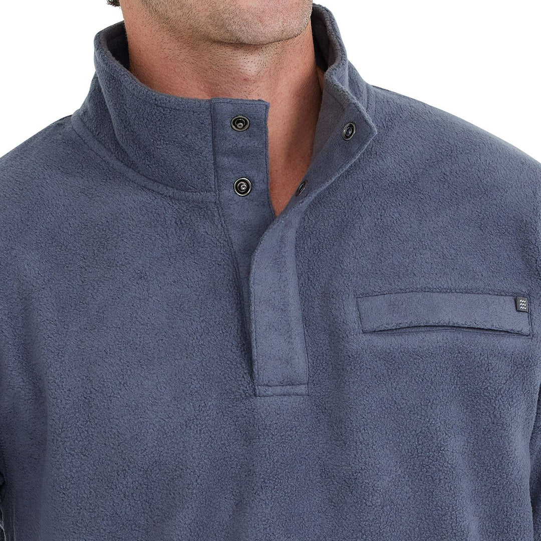 Free Fly Bamboo Polar Fleece Snap Pullover Indigo Image 3