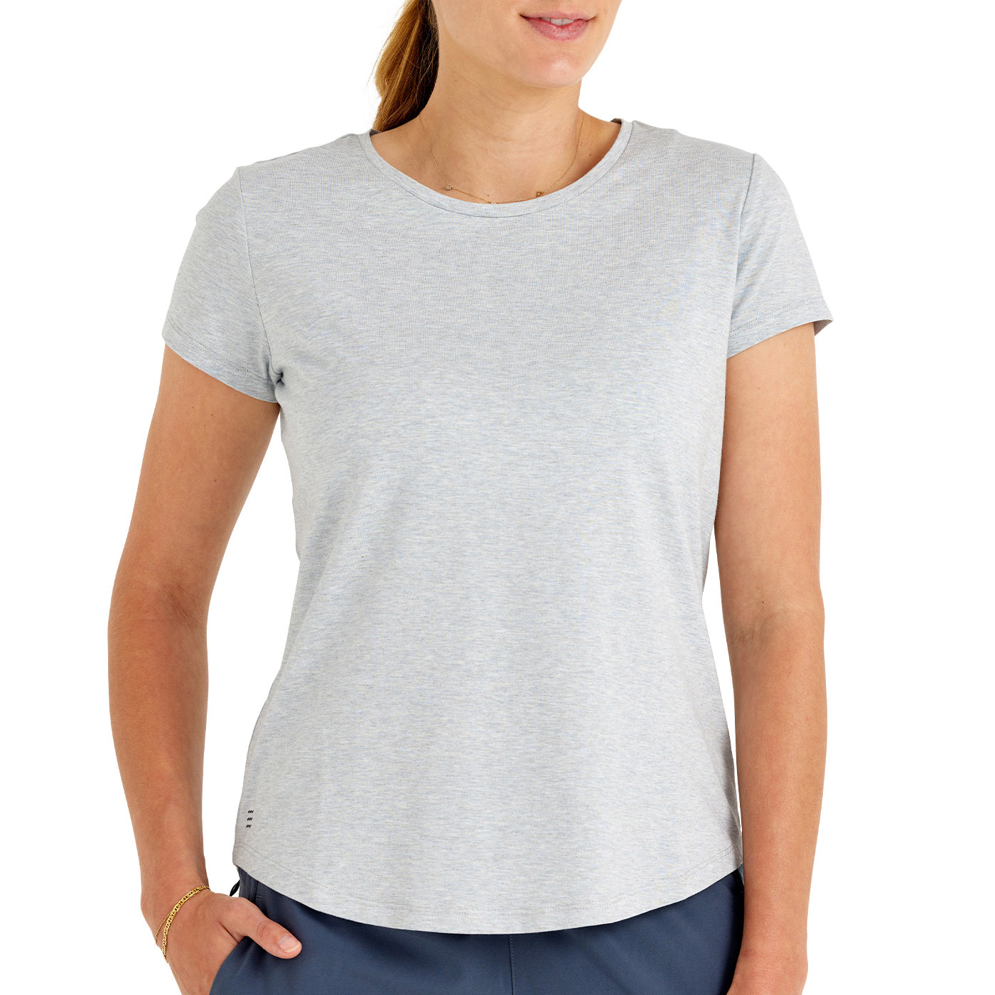 Free Fly Women's Bamboo Current Tee Bay Blue Image 1